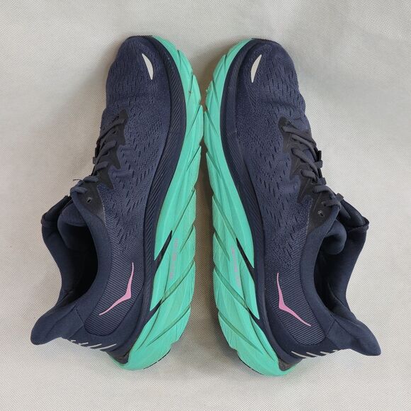 Hoka One One Navy and Teal Athletic Shoes 237 - Picture 9 of 15